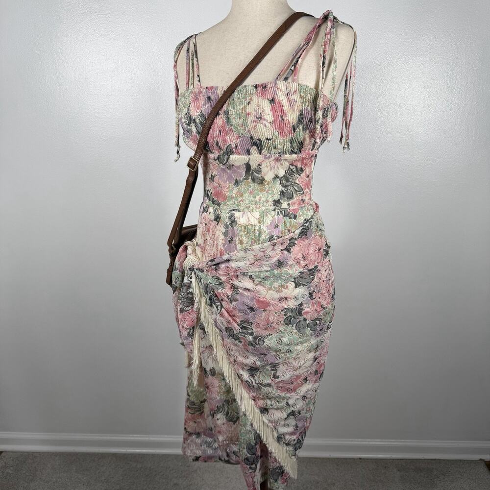 Ragtime Floral Lace Midi Dress Shawl Set Fairy Cottagecore Romantic Boho